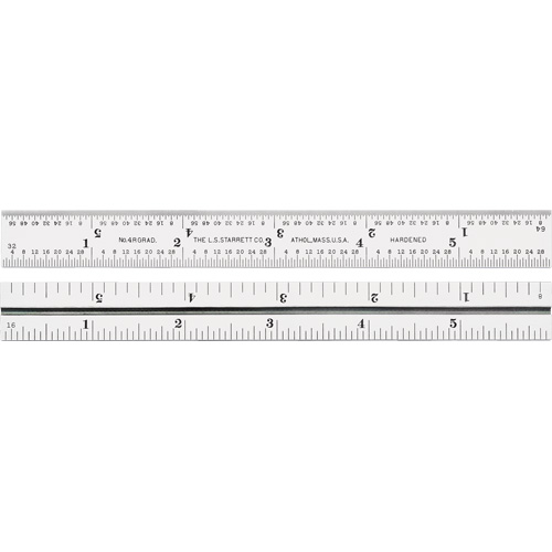 Junior Combination Squares, 6" L, 8/100" Graduations, Steel, Satin Waymarc Industries Inc