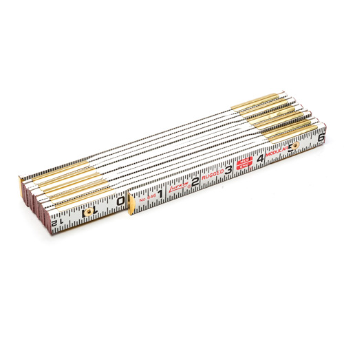 Red End&reg; Masonry Rule, 6' L, Wood, 1/16" Graduations Waymarc Industries Inc