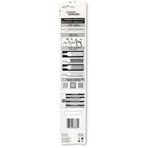 Sharpening File, Flat, 8", Single/Double Waymarc Industries Inc