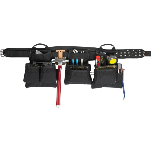 Ceinture &agrave; outils professionnelle pour menuisier, Polyester, Noir Waymarc Industries Inc