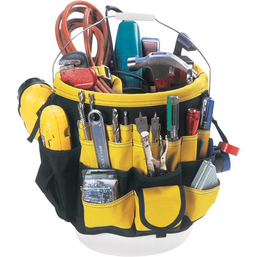 Organisateur pour seau &agrave; outils, 6" lo x 11" la x 12" h, Nylon, Noir/Jaune Waymarc Industries Inc