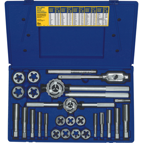 Hanson&reg; Fractional Tap & Hex Die Set, 25 Pieces Waymarc Industries Inc