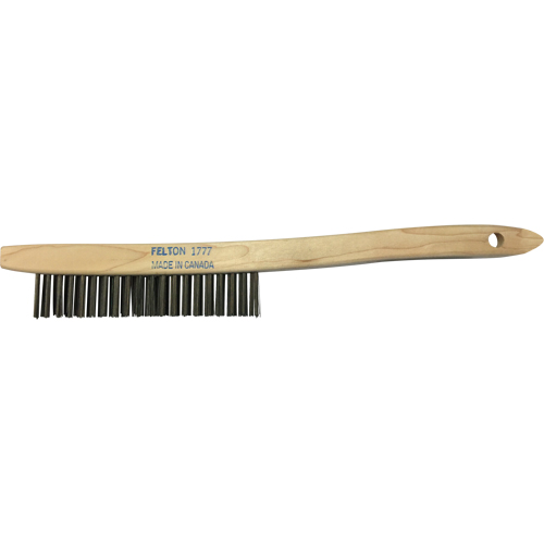Brosses de nettoyage &agrave; manche recourb&eacute;, Acier, 4 x 19 rangs de fils, Longueur 14" Waymarc Industries Inc