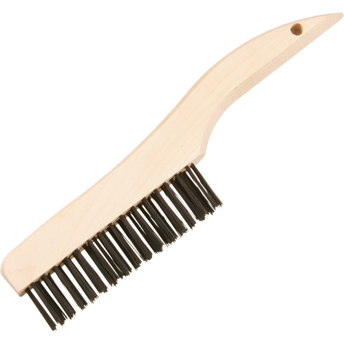 Brosses de nettoyage &agrave; manche en patin, Acier, 4 x 16 rangs de fils, Longueur 10" Waymarc Industries Inc