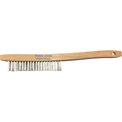 Brosses de nettoyage &agrave; manche recourb&eacute;, Acier inoxydable, 3 x 19 rangs de fils, Longueur 14" Waymarc Industries Inc