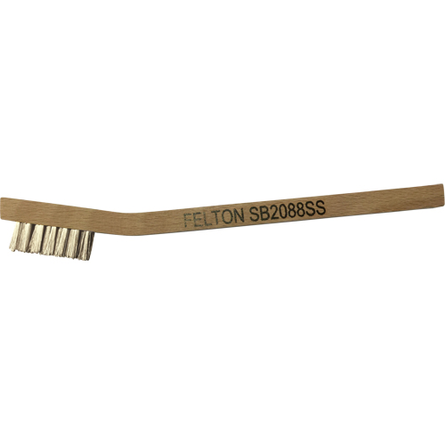 Petites brosses de nettoyage, Acier inoxydable, 3 x 7 rangs de fils, Longueur 7-3/4" Waymarc Industries Inc