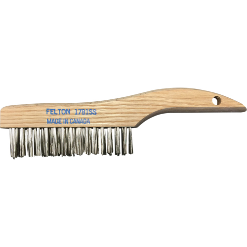 Brosses de nettoyage &agrave; manche en patin, Acier inoxydable, 4 x 16 rangs de fils, Longueur 10" Waymarc Industries Inc