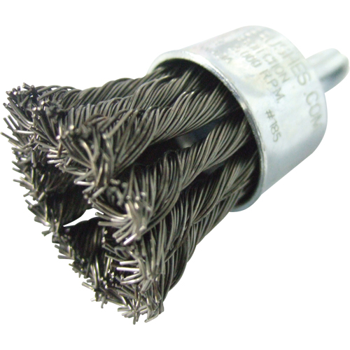 Knotted Wire End Brushes, 1" Dia., 0.020" Wire Dia., 1/4" Shank Waymarc Industries Inc