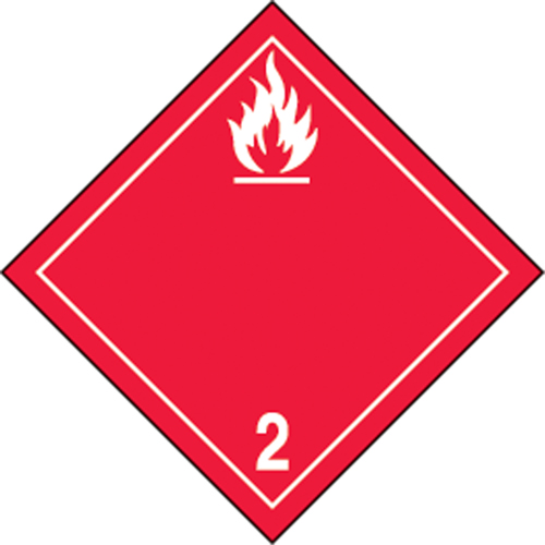TDG Shipping Labels, Class 2.1, Flammable Gases, Paper Waymarc Industries Inc