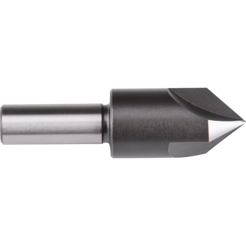 Straight Shank Countersink, 3/8", High Speed Steel, 60° Angle, 3 Flutes Waymarc Industries Inc