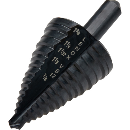 Foret &eacute;tag&eacute; no 12, 7/8" - 1-3/8", Incr&eacute;ments de 3/8", Acier rapide Waymarc Industries Inc