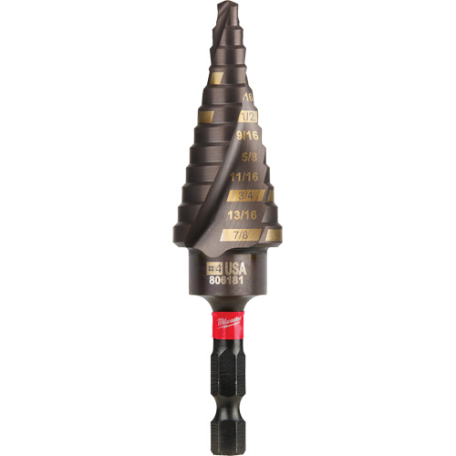 Foret &eacute;tag&eacute; #4 Shockwave Impact Duty, 3/16" - 7/8", Incr&eacute;ments de 1/16", Titane Waymarc Industries Inc