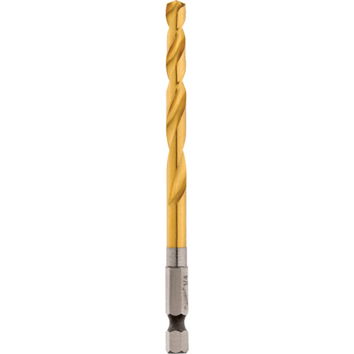 Shockwave Drill Bit, 1/4", Titanium, 2-15/32" Flute, 135° Point Waymarc Industries Inc