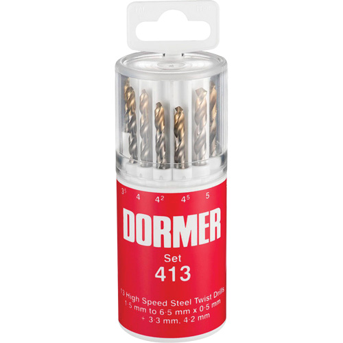 Jobber Drill Bit Set, 13 Pieces, High Speed Steel Waymarc Industries Inc