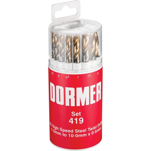 Jobber Drill Bit Set, 19 Pieces, High Speed Steel Waymarc Industries Inc