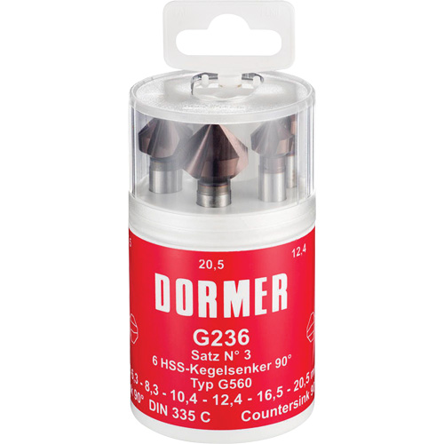 90° Countersink Set, 6 Pieces Waymarc Industries Inc