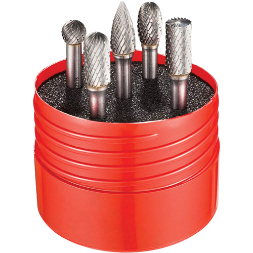 Double Cut Rotary Burr Set, 5 Pieces Waymarc Industries Inc