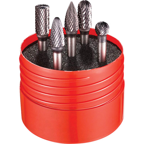 Double Cut Rotary Burr Set, 5 Pieces Waymarc Industries Inc