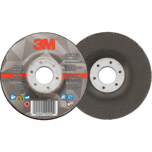 Cut & Grind Wheel, 4-1/2" x 1/8", 7/8" Arbor, Type 27, Ceramic Waymarc Industries Inc