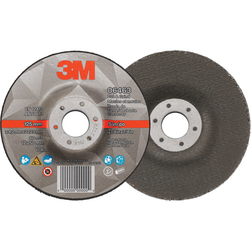 Meule &agrave; tronçonner, 5" x 1/8", Arbre de 7/8", Type 27, C&eacute;ramique Waymarc Industries Inc