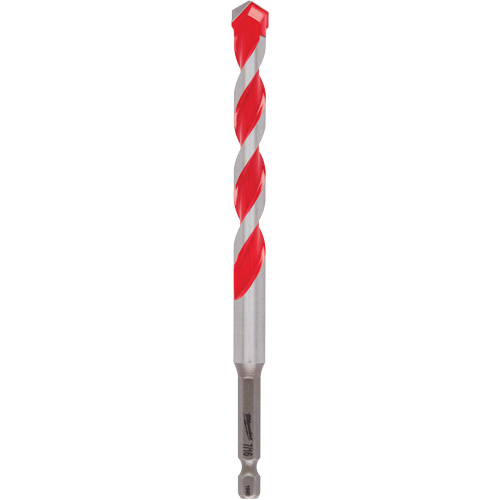 Foret &agrave; queue r&eacute;duite pour perceuse &agrave; percussion Shockwave, 7/16", Carbure, Cannelure 4" Waymarc Industries Inc