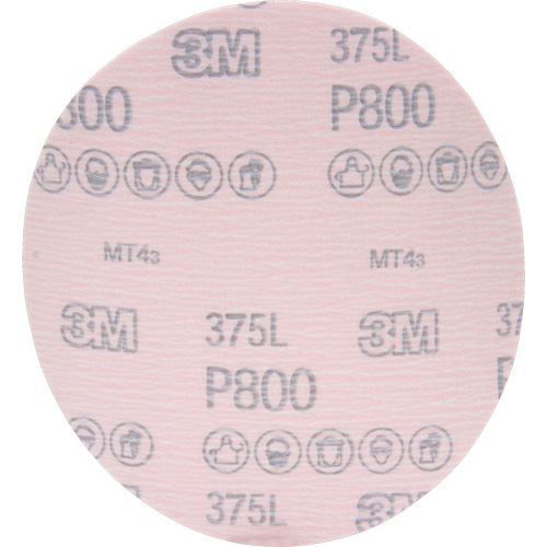 Hookit 375L Film Disc, 6" Dia., P800 Grit, Aluminum Oxide Waymarc Industries Inc