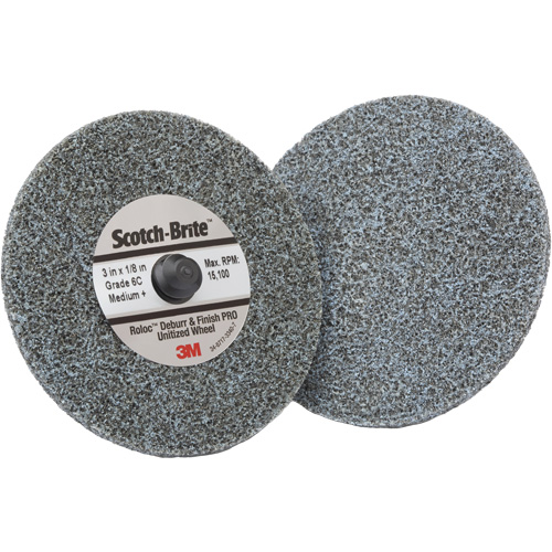 Roloc Deburr & Finish Pro TR Unitized Wheel, 2" x 1/4", Medium Grit, Ceramic Waymarc Industries Inc