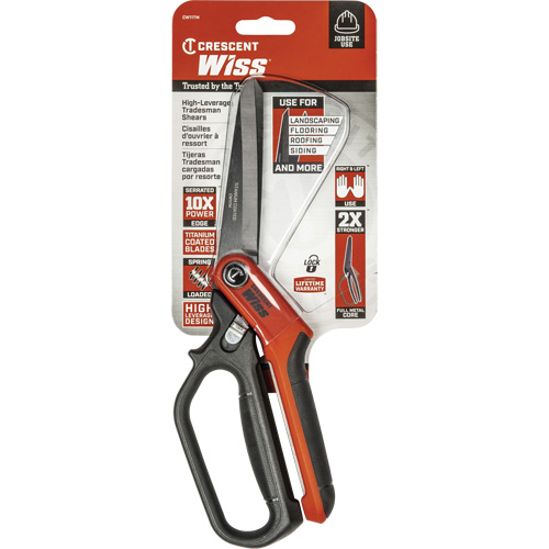 Cisaille robuste pour ouvrier professionnel, 11", Poign&eacute;e Anneau unique Waymarc Industries Inc