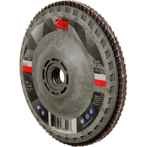 Disque &agrave; lamelles &agrave; changement rapide 769F, 4-1/2" x 5/8"-11, Type 27, Grain 120+, C&eacute;ramique Waymarc Industries Inc