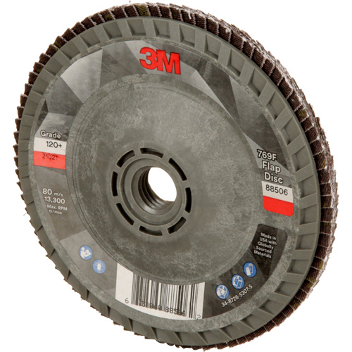 Disque &agrave; lamelles &agrave; changement rapide 769F, 4-1/2" x 5/8"-11, Type 29, Grain 120+, C&eacute;ramique Waymarc Industries Inc