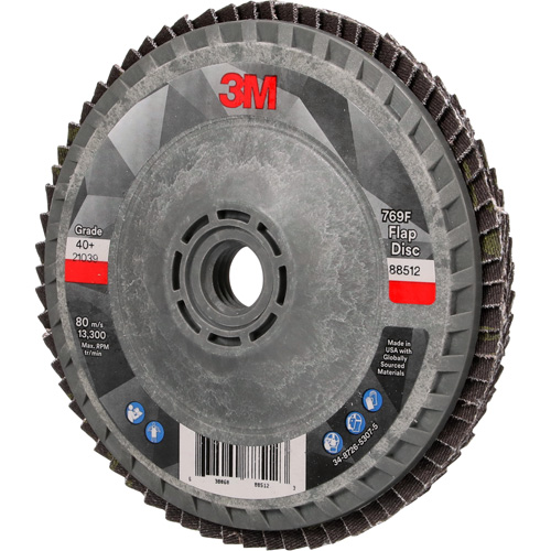 Disque &agrave; lamelles &agrave; changement rapide 769F, 4-1/2" x 5/8"-11, Type 27, Grain 40+, C&eacute;ramique Waymarc Industries Inc