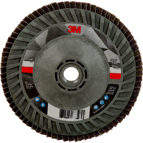 Disque &agrave; lamelles &agrave; changement rapide 769F, 5" x 5/8"-11, Type 27, Grain 40+, C&eacute;ramique Waymarc Industries Inc