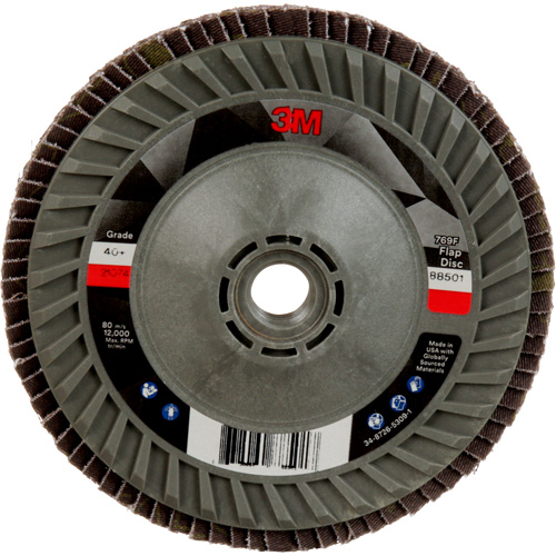 Disque &agrave; lamelles &agrave; changement rapide 769F, 5" x 5/8"-11, Type 29, Grain 40+, C&eacute;ramique Waymarc Industries Inc