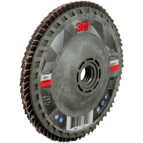 Disque &agrave; lamelles &agrave; changement rapide 769F, 4-1/2" x 5/8"-11, Type 27, Grain 60+, C&eacute;ramique Waymarc Industries Inc