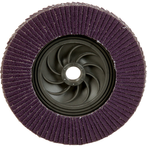 Disque &agrave; lamelles &agrave; changement rapide 769F, 5" x 5/8"-11, Type 27, Grain 80+, C&eacute;ramique Waymarc Industries Inc