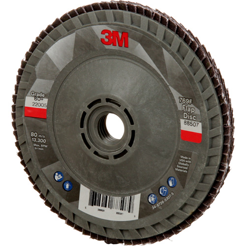 Disque &agrave; lamelles &agrave; changement rapide 769F, 4-1/2" x 5/8"-11, Type 29, Grain 80+, C&eacute;ramique Waymarc Industries Inc