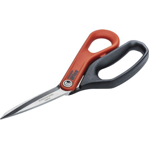 Cisaille tout usage en acier inoxydable pour ouvrier professionnel, 8-1/2", Poign&eacute;e Anneaux Waymarc Industries Inc