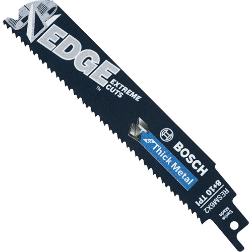 Edge Reciprocating Saw Blades, Bi-Metal, 8/10 TPI, 6" L Waymarc Industries Inc