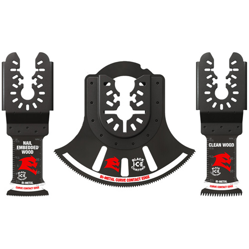 3-Piece Universal Fit Bi-Metal Oscillating Blade Set Waymarc Industries Inc
