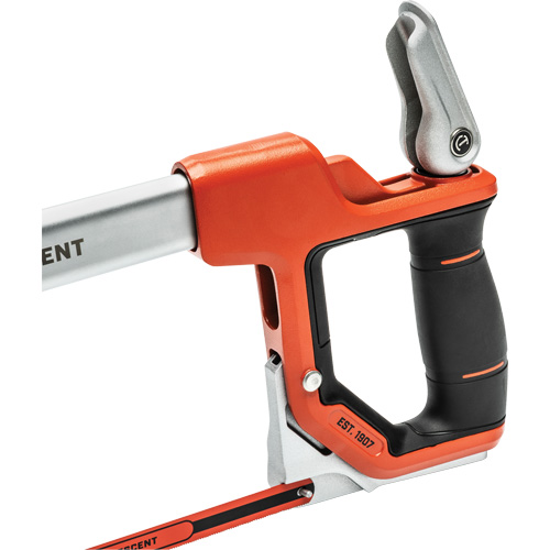 Scie &agrave; m&eacute;taux &agrave; tension rapide avec poign&eacute;e &agrave; double mat&eacute;riau, 12", Prise Ergonomique Waymarc Industries Inc