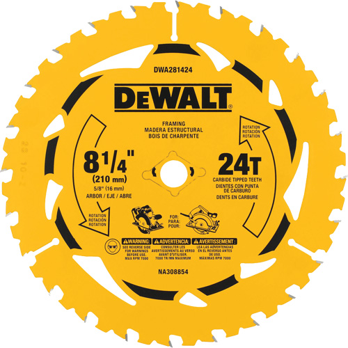 Lame de scie circulaire &agrave; refendre, 8-1/4", 40 dents, Pour Bois Waymarc Industries Inc