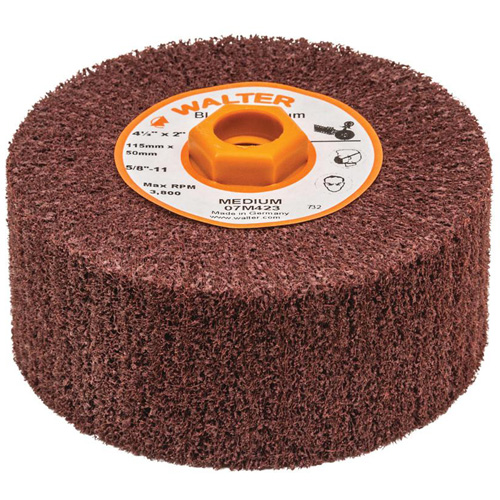 Blendex Surface Conditioning Drum, 4-1/2" Dia. x 2" W, 5/8"-11 Arbor, Medium Grit Waymarc Industries Inc