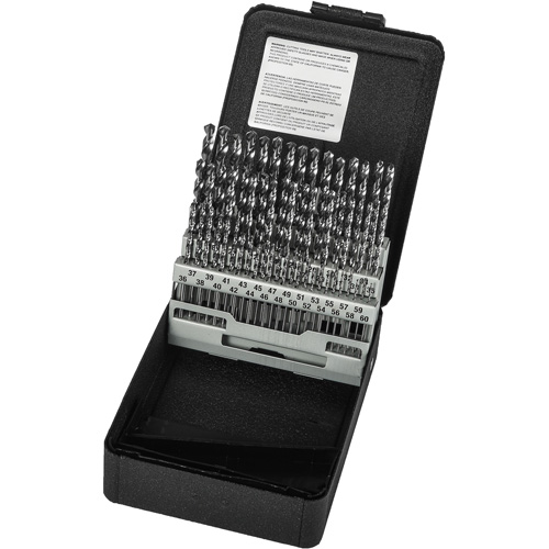 Jobber Length Drill Bit Set, 60 Pieces, High Speed Steel Waymarc Industries Inc