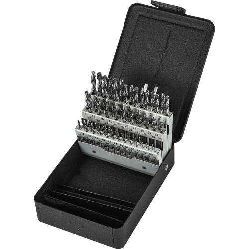 Stub Length Drill Bit Set, 60 Pieces, High Speed Steel Waymarc Industries Inc