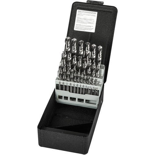 Stub Length Drill Bit Set, 29 Pieces, High Speed Steel Waymarc Industries Inc