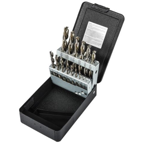 Jobber Length Drill Bit Set, 15 Pieces, High Speed Steel Waymarc Industries Inc