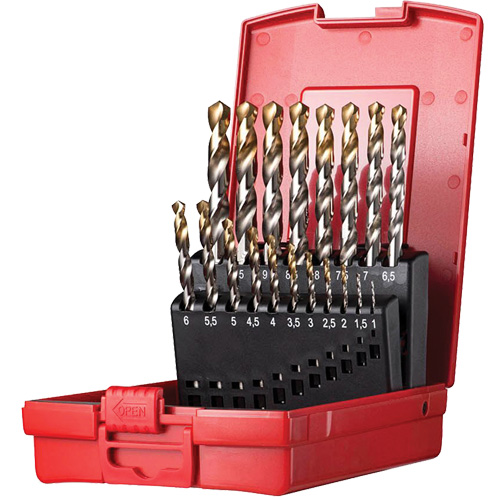 Jobber Length Drill Set, 19 Pieces, High Speed Steel Waymarc Industries Inc