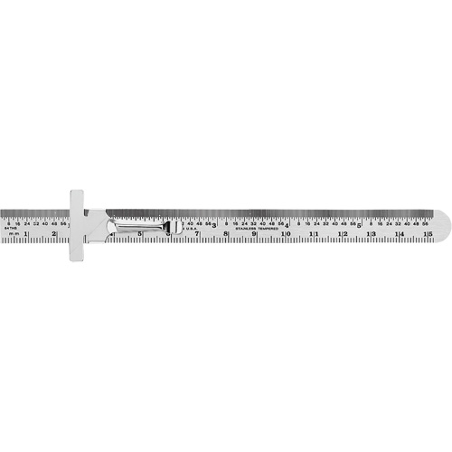 Economy Precision Flexible Ruler, 6" L, Steel Waymarc Industries Inc