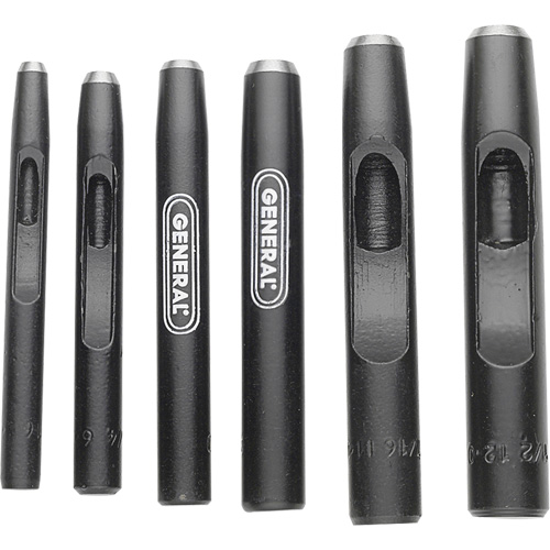 Hollow Steel Punch Set, 6 Pieces Waymarc Industries Inc