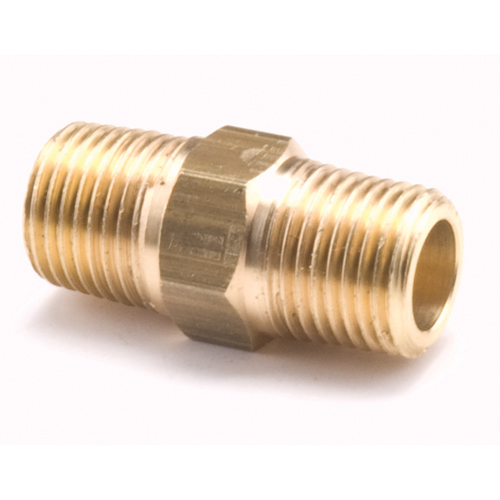 Hex Pipe Nipples, Brass, 3/8", Standard Waymarc Industries Inc